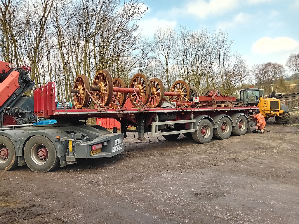 Components on low loader